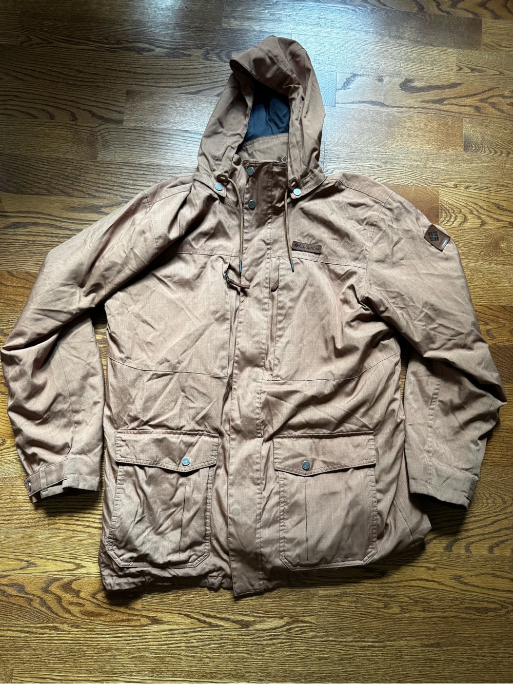 Columbia Men’s LT 3-in-1 Interchange Jacket Brown Hooded Winter Parka